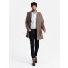 Ombre Elegant single-breasted men's wool coat - brown hnedá XL Ombre 5902228967880 Ombre Elegant single-breasted men's wool coat - brown hnedá XL Ombre 5902228967880