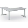 Rohový kancelársky písací stôl PRIMO FLEXIBLE, 180x180 cm, sivá Rohový kancelársky písací stôl PRIMO FLEXIBLE, 180x180 cm, sivá