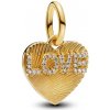 Pandora Pozlátený visiaci prívesok Srdce so zirkónmi Shine 763604C01 Pandora Pozlátený visiaci prívesok Srdce so zirkónmi Shine 763604C01