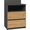 Topeshop MALWA M1 NOČNÁ SKRIŇKA - ANTRACIT / DUB ARTISAN Topeshop MALWA M1 NOČNÁ SKRIŇKA - ANTRACIT / DUB ARTISAN