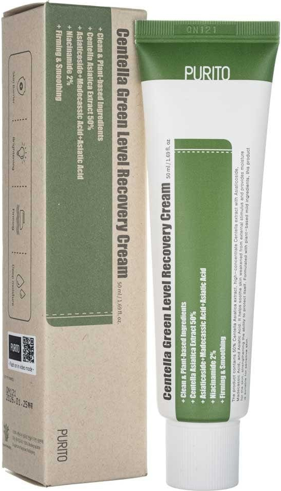 Purito Centella Green Level obnovujúci krém pre výživu pleti 50 ml