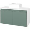 Dreja Skrinka pod umývadlo VISIT SZD2 90 (umývadlo Gladi) - N01 Biela lesk / Úchytka T34 - nerez / M18 Mint mat / Stred Dreja Skrinka pod umývadlo VISIT SZD2 90 (umývadlo Gladi) - N01 Biela lesk / Úchytka T34 - nerez / M18 Mint mat / Stred