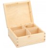 ČistéDrevo Drevená krabička na čaj (4 priehradky) ČistéDrevo Drevená krabička na čaj (4 priehradky)
