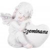 Dekorácia MagicHome, Anjel so srdcom, polyresin, na hrob, 11x7,9x10,1 cm Dekorácia MagicHome, Anjel so srdcom, polyresin, na hrob, 11x7,9x10,1 cm