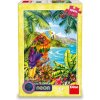 DINO Svietiace Papagáj v džungli XL 100 dielov