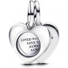 Dvojitý visiaci prívesok PANDORA Srdce s lupou PAN793671C00 5700303165721 Dvojitý visiaci prívesok PANDORA Srdce s lupou PAN793671C00 5700303165721