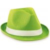 Polyesterový klobúk s bielym pásikom, zelená Polyesterový klobúk s bielym pásikom, zelená