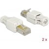 Delock RJ45 samec Cat.5e UTP bez použitia nástrojov 2 kusy Delock RJ45 samec Cat.5e UTP bez použitia nástrojov 2 kusy