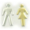 Znak samolepiaci WC chlapec strieborný Znak samolepiaci WC chlapec strieborný