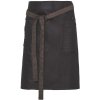 Premier Zástěra Division PR 135 do pasu denim krátká COT-390135v1699 Indigo/hnědá