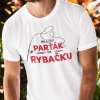 Tričko s potlačou Najlepší parťák na rybačku Dámsky Biela 3XL Tričko s potlačou Najlepší parťák na rybačku Dámsky Biela 3XL