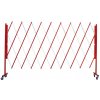 Nožnicová rozťahovacia zábrana Standard so 4 kolieskami, červeno-biela Nožnicová rozťahovacia zábrana Standard so 4 kolieskami, červeno-biela