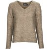 Pieces Svetre PCELLEN LS V NECK KNIT Hnedá Pieces Svetre PCELLEN LS V NECK KNIT Hnedá