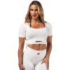 Nebbia Tvarující bezešvý crop top FLOW SEAMLESS 499 béžový - XS Nebbia Tvarující bezešvý crop top FLOW SEAMLESS 499 béžový - XS