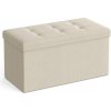 Textilomanie Taburet s úložným priestorom OTTOMAN 76x38 cm, krémový Textilomanie Taburet s úložným priestorom OTTOMAN 76x38 cm, krémový