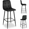 Barová stolička Velur Valeria Black Barová stolička Velur Valeria Black