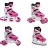 Nastaviteľné kolieskové korčule Enero 4v1 veľ. 30-33 ružové Nastaviteľné kolieskové korčule Enero 4v1 veľ. 30-33 ružové