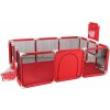 CAMTOA Detská ohrádka Detská plaziaca sa bariéra Skladacia bezpečnostná brána 180 * 120 * 66 cm červená