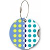 Visačka na batožinu guľatá Addatag - Multi dots blue Visačka na batožinu guľatá Addatag - Multi dots blue