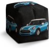 Sablio Taburet Cube Mini sedan Čierne pozadie: 40x40x40 cm