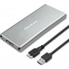 Qoltec Hliníkové puzdro | Pozícia pre M.2 SSD | SATA | NGFF | USB 3.0 | Super rýchlosť 5Gb/s | 2TB | Strieborná Qoltec Hliníkové puzdro | Pozícia pre M.2 SSD | SATA | NGFF | USB 3.0 | Super rýchlosť 5Gb/s | 2TB | Strieborná