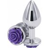 NS Novelties Rear Assets Rose Buttplug Medium Purple NS Novelties Rear Assets Rose Buttplug Medium Purple