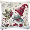 Vianočná gobelínová obliečka na vankúš Listový škriatok 42x42 cm Chenille IT033 Vianočná gobelínová obliečka na vankúš Listový škriatok 42x42 cm Chenille IT033