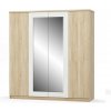 Casarredo MARKOS šatníkova skriňa so zrkadlom, dub sonoma/biela Casarredo MARKOS šatníkova skriňa so zrkadlom, dub sonoma/biela
