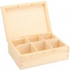 ČistéDrevo Drevená krabička na čaj (6 priehradiek) ČistéDrevo Drevená krabička na čaj (6 priehradiek)