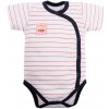 Eevi Body rozopínacie s krátkym rukávom STATKI prúžky dievča - 56 Eevi Body rozopínacie s krátkym rukávom STATKI prúžky dievča - 56