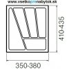 Príborník MINI pre šírku skrinky 450 mm (380x435mm (min.350x410mm) - biely) Príborník MINI pre šírku skrinky 450 mm (380x435mm (min.350x410mm) - biely)