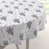 Biante Dekoračný okrúhly obrus Rongo RGP-508 Vetvičky levandúľ Provence na bielom Ø 130 cm Biante Dekoračný okrúhly obrus Rongo RGP-508 Vetvičky levandúľ Provence na bielom Ø 130 cm