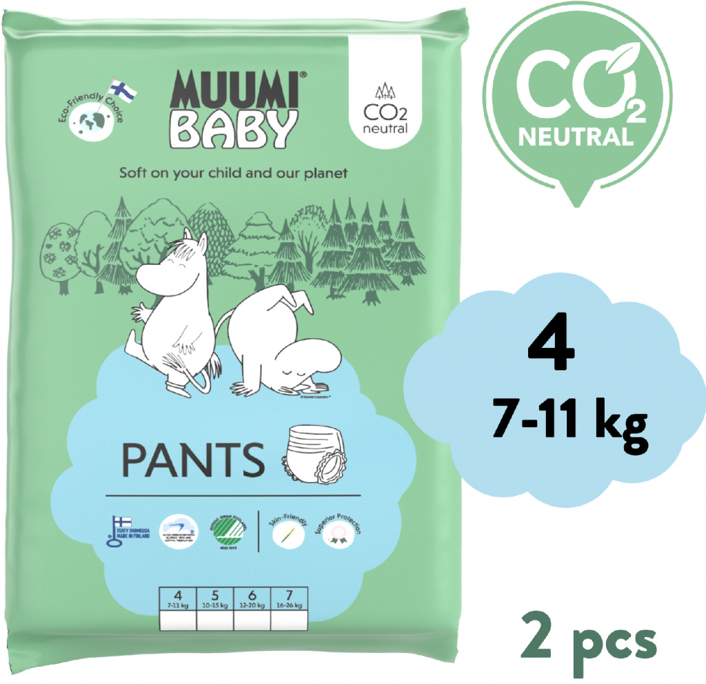 Muumi Baby Pants 4 Maxi 7-11 kg 2 ks