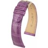 Kožený remienok Hirsch London L 04307087-1, fialový, aligátorová koža, dĺžka L, Quick Release 20 mm Kožený remienok Hirsch London L 04307087-1, fialový, aligátorová koža, dĺžka L, Quick Release 20 mm