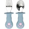 Malý Ježko Kovový príbor pre bábätká Mačička Baby Blue