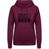 AWDis Hoodie Mikina - Nápis - Tento chlap potrebuje Pivo - Purpurovočervená - XS - Dámske AWDis Hoodie Mikina - Nápis - Tento chlap potrebuje Pivo - Purpurovočervená - XS - Dámske