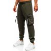 Zelené pánske teplákové jogger nohavice s cargo vreckami Bolf K18 Zelené pánske teplákové jogger nohavice s cargo vreckami Bolf K18