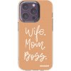 Picasee silikonový průhledný obal pro Apple iPhone 14 Pro - Boss Mama Picasee silikonový průhledný obal pro Apple iPhone 14 Pro - Boss Mama
