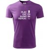 Eat sleep play - šach - Pánske tričko Fantasy športové - 2XL ( Fialová ) Eat sleep play - šach - Pánske tričko Fantasy športové - 2XL ( Fialová )