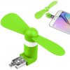 TFY MicroUSB lightning ventilátor zelený TFY MicroUSB lightning ventilátor zelený