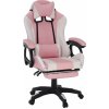 Kondela Kancelárske/herné kreslo s RGB LED podsvietením, ružová/biela, JOVELA Kondela Kancelárske/herné kreslo s RGB LED podsvietením, ružová/biela, JOVELA