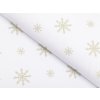 Teflónová látka na obrusy TF-102 Vianočné béžové vločky na bielom - šírka 155 cm Teflónová látka na obrusy TF-102 Vianočné béžové vločky na bielom - šírka 155 cm