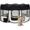 vidaXL Skladacia ohrádka pre psa s prenosnou taškou čierna 145x145x61 cm vidaXL Skladacia ohrádka pre psa s prenosnou taškou čierna 145x145x61 cm