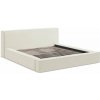 Krémová čalúnená dvojlôžková posteľ s úložným priestorom s roštom 180x200 cm Noho – Makamii Krémová čalúnená dvojlôžková posteľ s úložným priestorom s roštom 180x200 cm Noho – Makamii