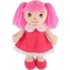 Teddies Mazlinka handrová s ružovými vláskami 31cm Teddies Mazlinka handrová s ružovými vláskami 31cm