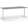 Kancelársky stôl PRIMO BETA, 180x90 cm, biela podnož, grafit Kancelársky stôl PRIMO BETA, 180x90 cm, biela podnož, grafit