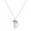 JK Silver Strieborný náhrdelník Mačka so zelenými očami – kolekcia Green Stone JK Silver Strieborný náhrdelník Mačka so zelenými očami – kolekcia Green Stone