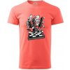 Šachový stôl - Klasické pánske tričko vyššej gramáže - L ( Korálová ) Šachový stôl - Klasické pánske tričko vyššej gramáže - L ( Korálová )
