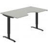 Pracovný stôl Motion Ergo, ZO, 2S, 160x70,5-120,5x90 cm, sivá/čierna Pracovný stôl Motion Ergo, ZO, 2S, 160x70,5-120,5x90 cm, sivá/čierna