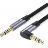 Vention 3.5mm to 3.5mm Jack 90° Flat Aux Cable 0.5m Gray Aluminum Alloy Type BANHD